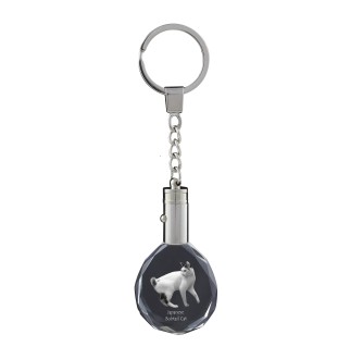 Chat japonais Bobtail - Fob with cat photo, crystal key ring in gift box, unique gift by Art-Dog brand