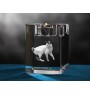 Bobtail japonais - Bougeoir avec photo de chat, porte bougie en cristal, cadeau personnalisé par la marque Art-Dog