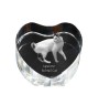 Japanese Bobtail Cat - crystal clock with a picture of a cat, heart-shaped shelf clock, personalized standing clock by Art-Dog brand