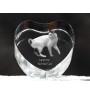 Japanese Bobtail Cat - crystal clock with a picture of a cat, heart-shaped shelf clock, personalized standing clock by Art-Dog brand