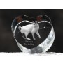 Japanese Bobtail Cat - crystal clock with a picture of a cat, heart-shaped shelf clock, personalized standing clock by Art-Dog brand