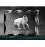 Chat japonais Bobtail - cristal avec une photo de chat, une statuette en verre avec une photo, un cadre exceptionnel avec une photo de la marque Art-Dog