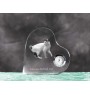 Japanese Bobtail Cat - crystal clock with a picture of a cat, heart-shaped shelf clock, personalized standing clock by Art-Dog brand