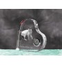 Japanese Bobtail Cat - crystal clock with a picture of a cat, heart-shaped shelf clock, personalized standing clock by Art-Dog brand