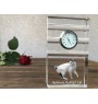 Chat japonais Bobtail - une horloge en verre avec une photo, une photo de chat dans un cristal, une horloge de bureau personnalisée de la marque Art-Dog