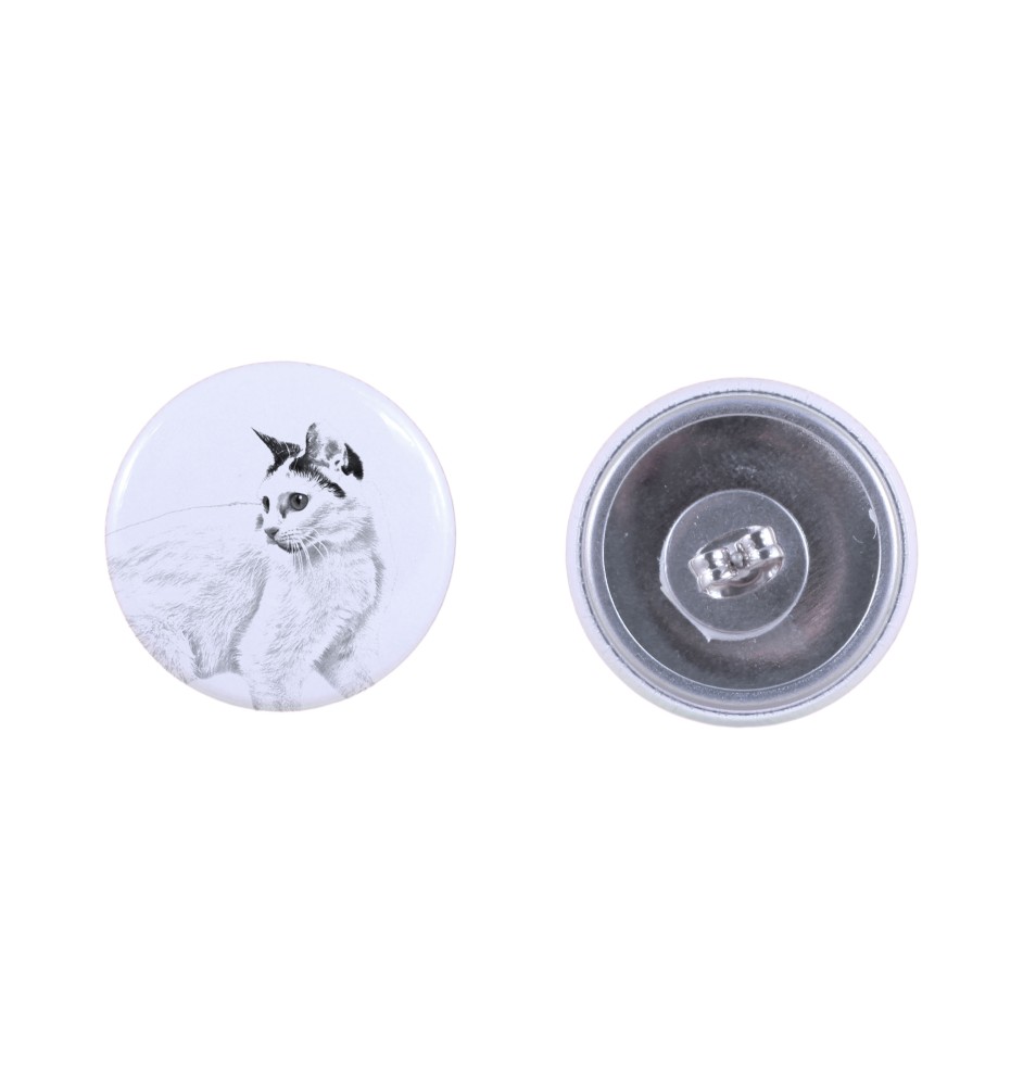 Japanische Bobtail Katze - Ohrringe mit geliebter Katze, eigenes Foto, perfektes Accessoire für Katzenliebhaber von der Marke Art.-Dog