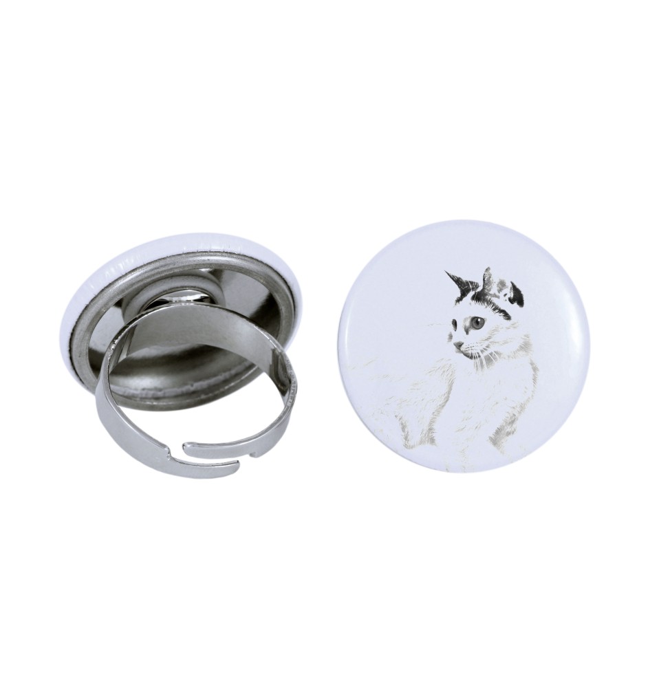 Japanische Bobtail Katze - ein einzigartiger Ring, handgefertigt, Damenschmuck der Marke Art-Dog