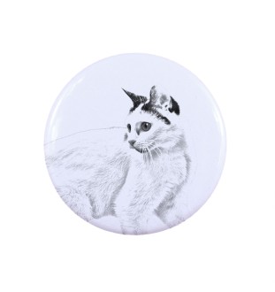 Japanische Bobtail Katze Rucksack decoration, personalized badge, perfect gadget for animal lovers from the Art-Dog brand