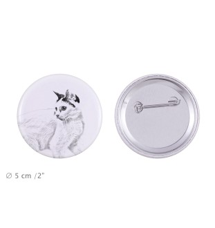 Japoński bobtail przypinka z kotem duża Art-Dog