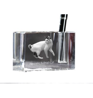 Japoński bobtail penholder kryształowy z kotem Art-Dog