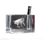 Chat japonais Bobtail - Porte-stylos, organiseur en cristal avec photo de chat, décoration de bureau unique par la marque Art-Dog