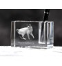 Japanese Bobtail Cat - Pen stand, crystal organiser with cat photo, unique desk decoration by Art-Dog brand