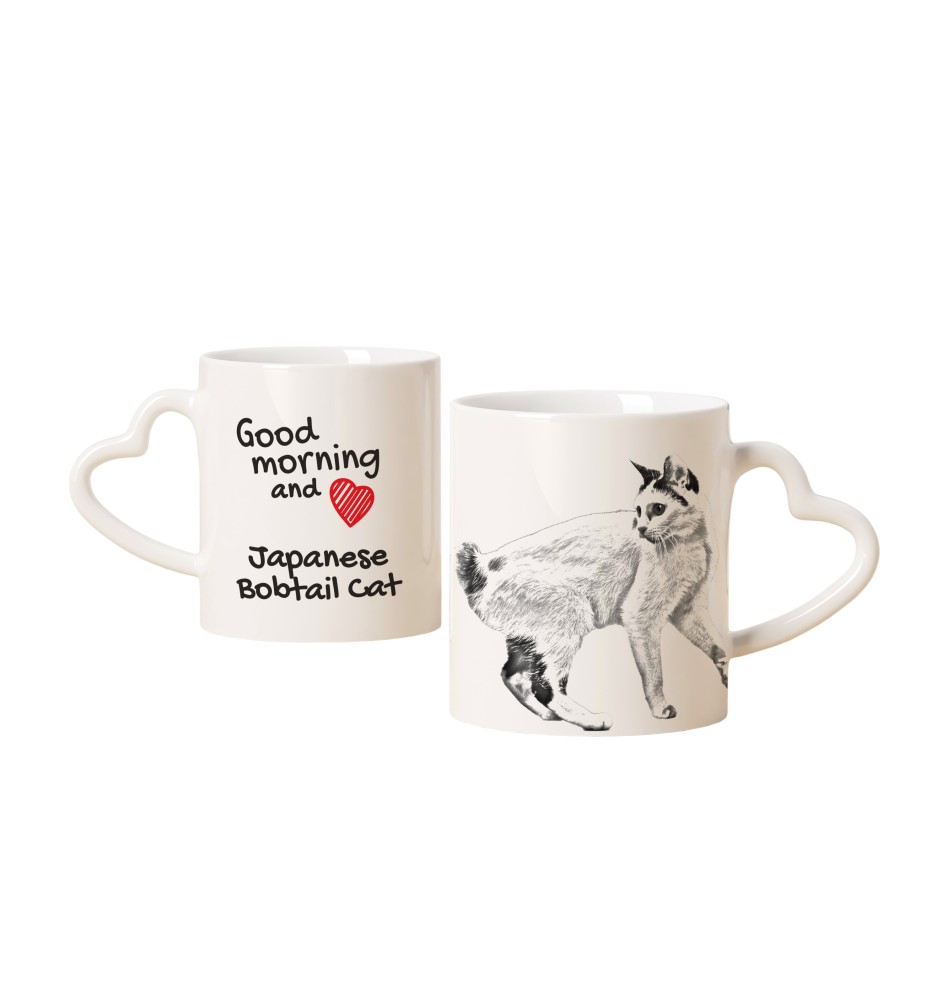 Japoński bobtail kubek z kotem good morning serce Art-Dog