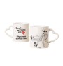 Japanische Bobtail Tasse mit Katze, entzückende Tasse mit herzförmigem Henkel, universelles Geschenk der Marke Art-Dog