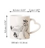 Japanese bobtail - cat mug, adorable heart-shaped handle mug, universal gift from Art-Dog brand