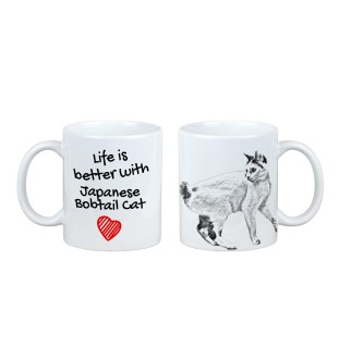 Japanese bobtail - cup with a cat, cup with a photo, personalized gift from the Art-Dog brand