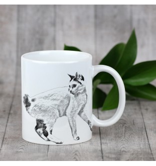 Japanese bobtail - cup with a cat, cup with a photo, personalized gift from the Art-Dog brand