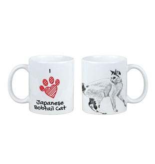 Japanese bobtail - cup with a cat, cute cup with graphics, a gift with your photo from the Art-Dog brand