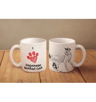 Japanische Bobtail - Tasse mit Katze, entzückende Tasse mit Grafik, Geschenk mit Ihrem Foto von der Marke Art-Dog