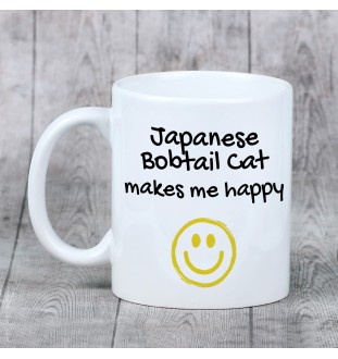 Japanische Bobtail - Tasse mit Katze, fröhliche Tasse für Hundefreunde, personalisiertes Geschenk der Marke Art-Dog