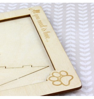 Lowchen, Little Lion Dog - Photo frame, engraved wooden frame, a lovely gadget for the dog lover by Art-Dog