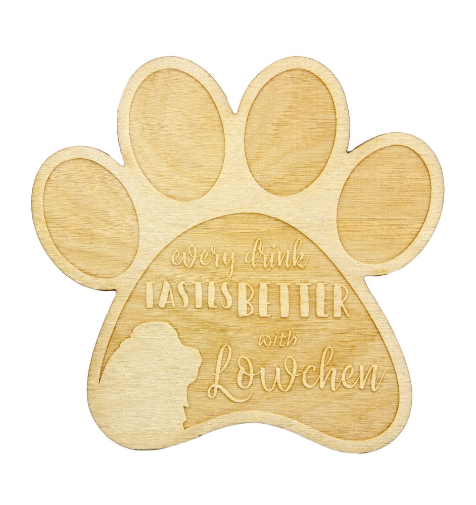 Lowchen, Little Lion Dog - Mug coaster, engraved coaster with dog, gift for dog lover by Art-Dog brand