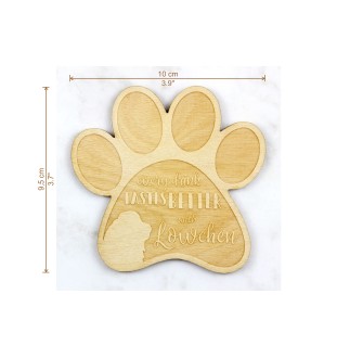 Lwi piesek podkładka pod kubek ze sklejki Art-Dog