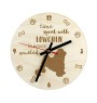 Petit chien lion - horloge avec chien, horloge en bois avec gravure, horloge personnalisée par Art-Dog