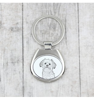 Lowchen, Little Lion Dog - keychain with a dog, keychain with a print, personalized pendant from the Art-Dog brand