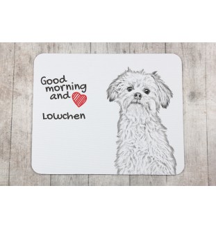 Petit chien lion - tapis de souris personnalisé avec impression, tapis de souris personnalisé avec chien, accessoire unique pour employé de bureau de la marque Art-Dog