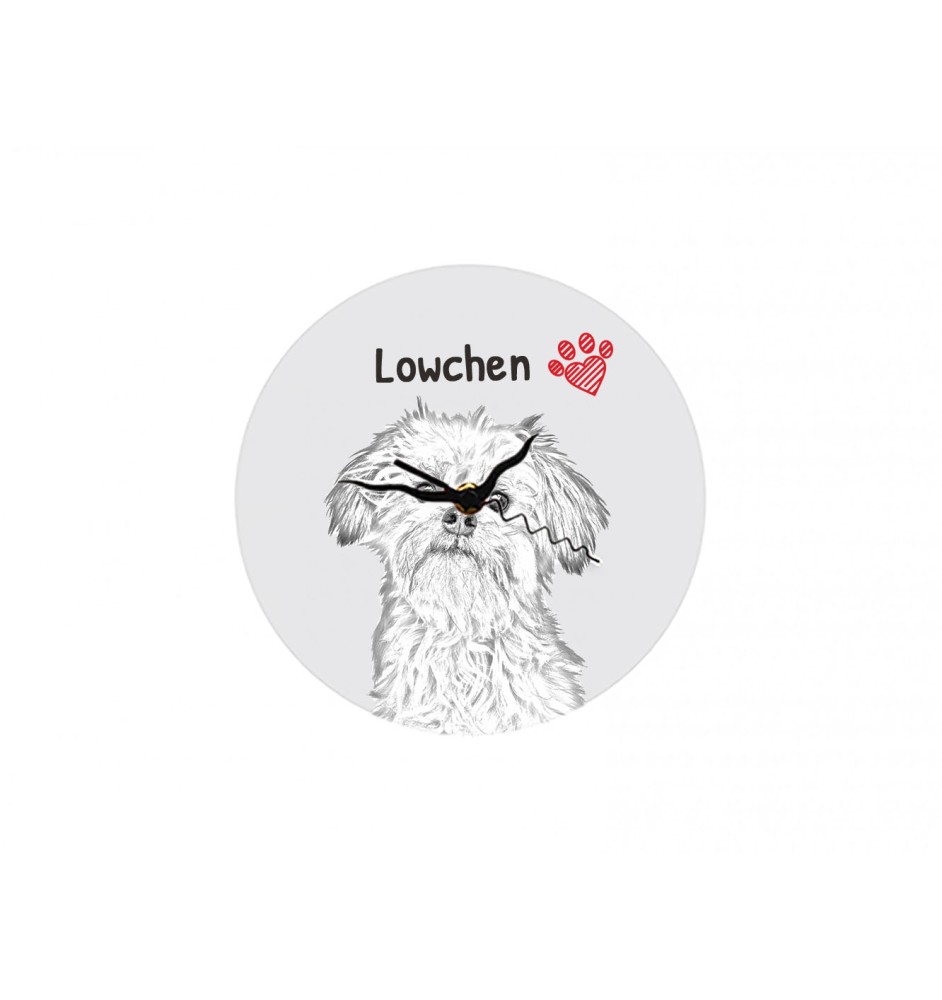 Löwchen - Wanduhr mit Hund, Regal Uhr mit Druck, personalisierte Hausdekoration von Art-Dog.