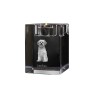 Petit chien lion - Bougeoir avec photo de chien, porte bougie en cristal, cadeau personnalisé par la marque Art-Dog