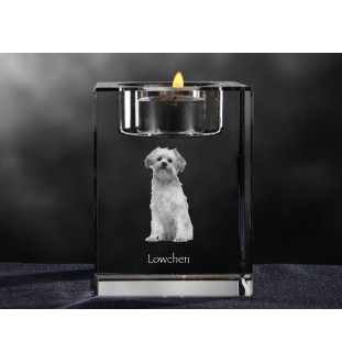 Löwchen - Kerzenhalter mit Hundefoto, Teelichthalter aus Kristall, personalisiertes Geschenk der Marke Art-Dog