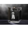Lowchen, Little Lion Dog - Candle holder with dog photo, crystal tealight holder, personalised gift by Art-Dog brand