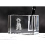 Löwchen - Stifthalter, Kristallorganizer mit Hundefoto, einzigartige Schreibtischdekoration der Marke Art-Dog
