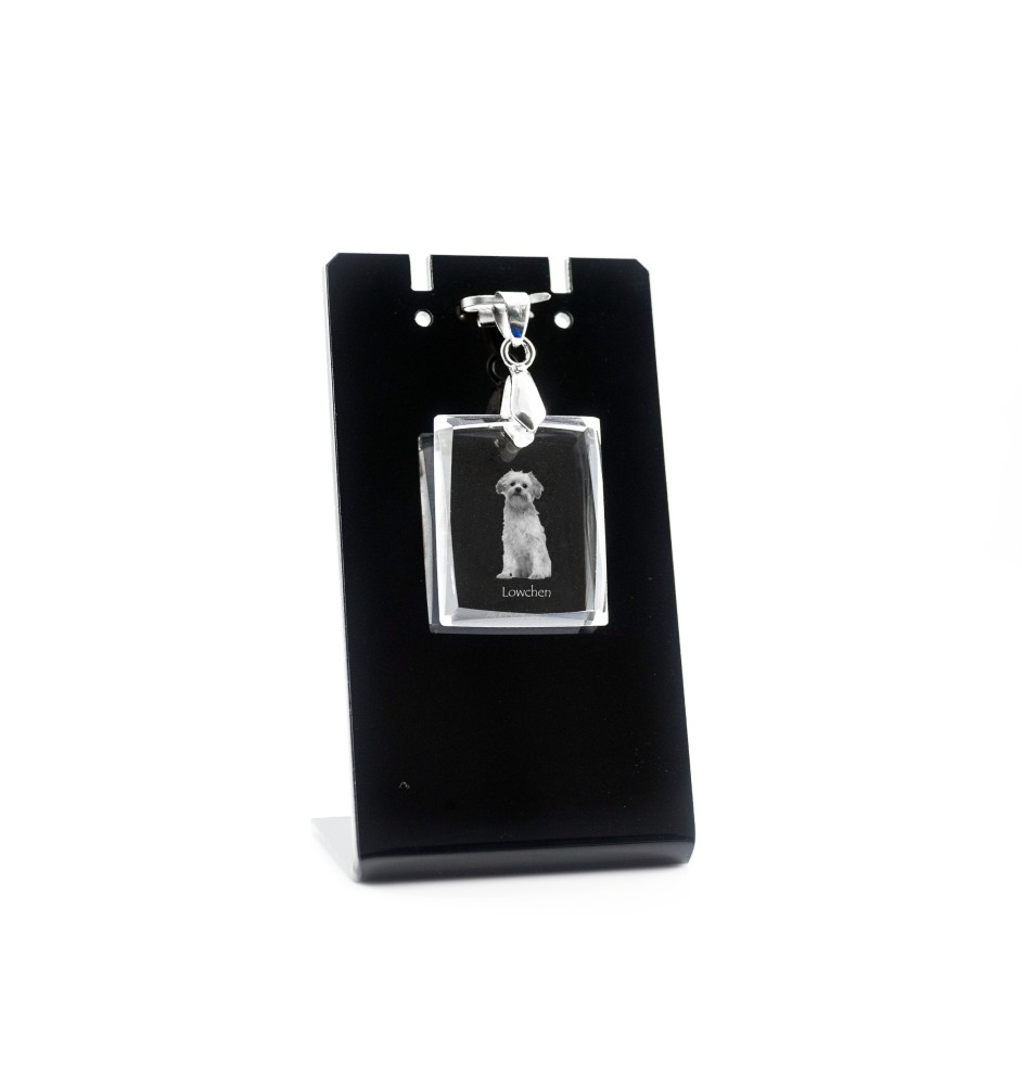 Lowchen, Little Lion Dog - Crystal dog pendant, photo necklace, unique jewellery by Art-Dog