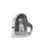 Lowchen, Little Lion Dog - crystal clock with a dog picture, heart-shaped shelf clock, personalized standing clock by Art-Dog brand