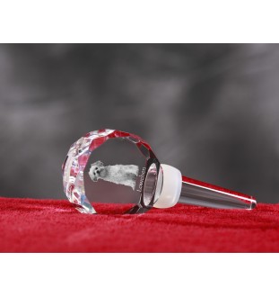 Petit chien lion - Bouchon de bouteille en cristal, bouchon de vin unique avec photo, cadeau personnalisé pour sommelier par la marque Art-Dog