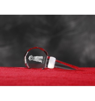 Löwchen - Kristallflaschenverschluss, einzigartiger Weinverschluss mit Foto, personalisiertes Geschenk für Sommelier der Marke Art-Dog