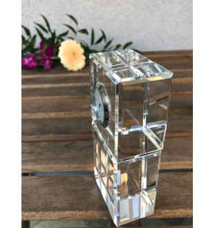 Lowchen, Little Lion Dog - crystal clock with a photo, a photo of a dog in crystal, personalized desk clock by Art-Dog brand