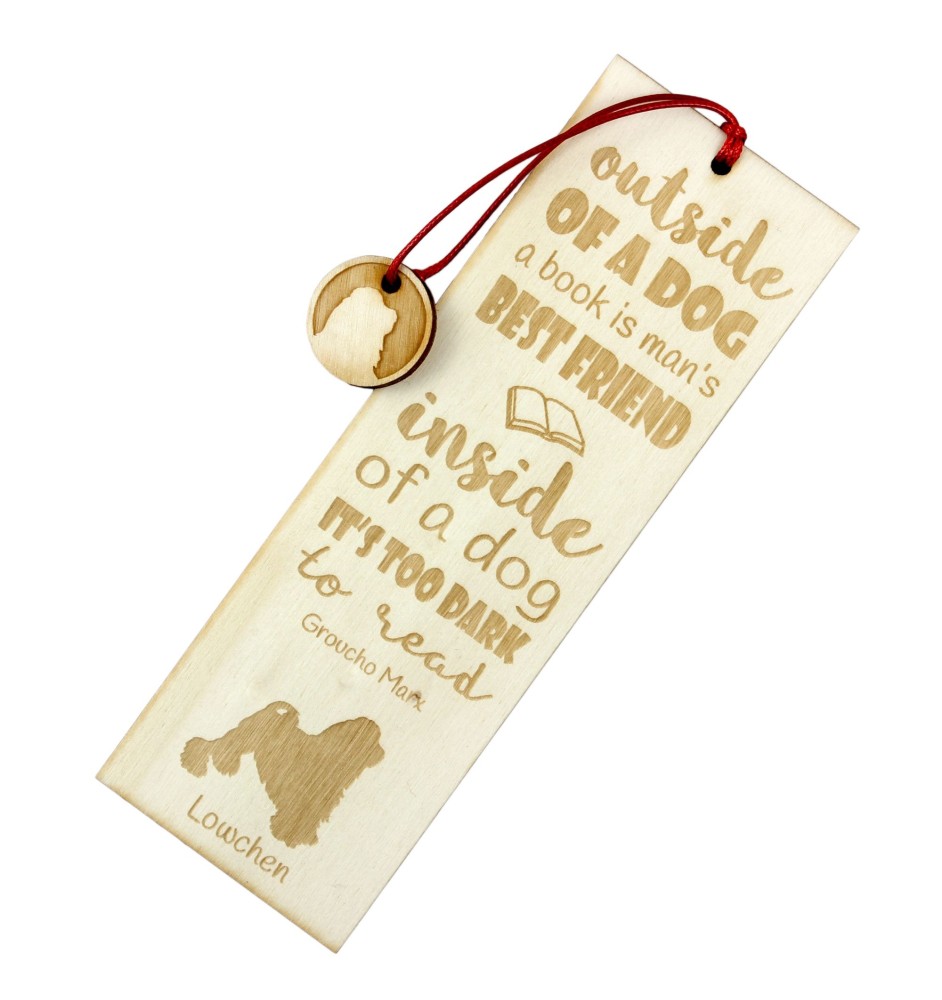Löwchen - Lesezeichen mit Hund, personalisiertes Lesezeichen, Geschenk für Bücherwurm von der Marke Art-Dog