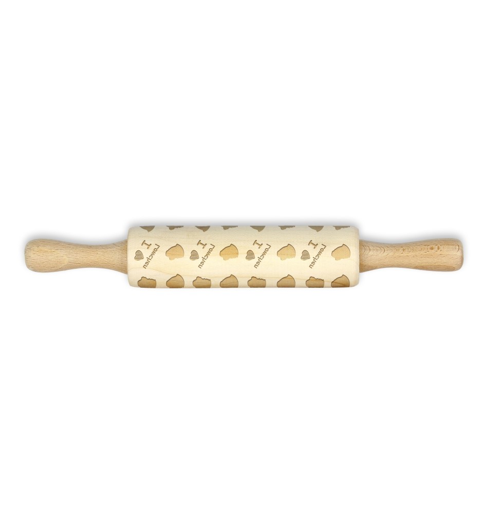 Lowchen, Little Lion Dog - small rolling pin with a dog pattern, a rolling pin for children's dough, decorating ceramic clay by Art-Dog brand