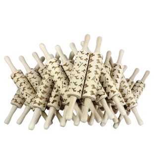 Lowchen, Little Lion Dog - rolling pin with a dog, decorating cookies with a rolling pin in patterns, a gift for the ceramicist of the Art-Dog brand