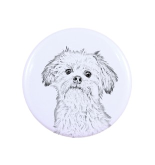 Lowchen, Little Lion Dog - magnet with a dog's pupil, exceptionally light, strong magnet, handmade product by the Art-Dog brand