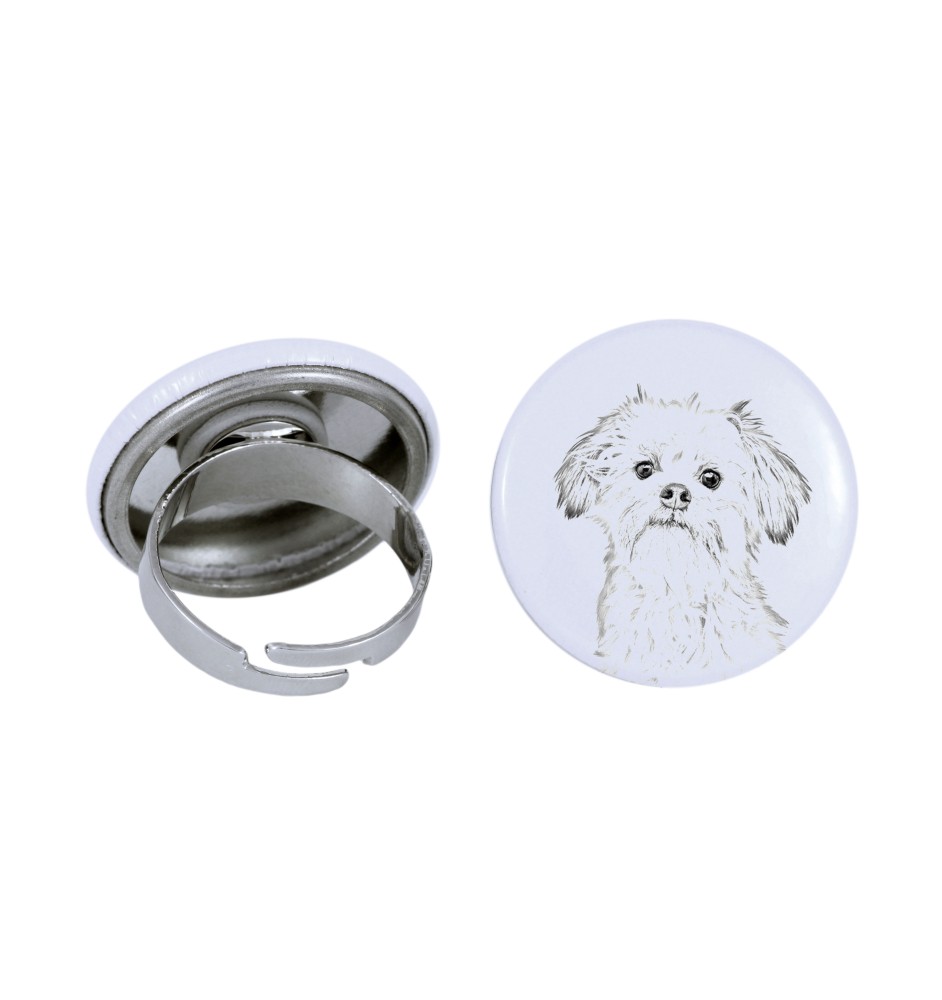 Petit chien lion - bijoux pour femmes avec l'image d'un chien, produit fait à la main, possibilité d'ajouter sa propre photo, marque Art-Dog