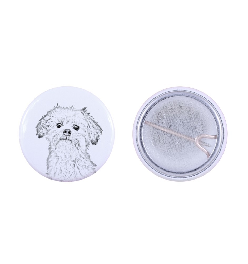 Petit chien lion - badge avec votre chien, ajoutez votre propre photo, marque Art-Dog