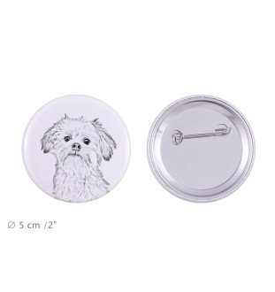 Petit chien lion - badge avec votre chien, ajoutez votre propre photo, marque Art-Dog