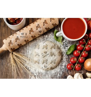 Lowchen, Little Lion Dog - rolling pin for dough with a dog, patterned rolling pin for ceramics, a gift for a cook from the Art-Dog brand