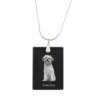 Löwchen - Kristallanhänger mit Hund, Silberhalskette mit Foto, personalisierter Anhänger der Marke Art-Dog