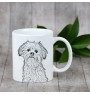 Löwchen - Tasse mit Hund, fröhliche Tasse für Hundeliebhaber, personalisiertes Geschenk der Marke Art-Dog